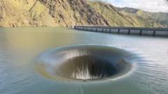 monticello-dam:-plughole-like-whirlpool-creates-mesmerising-display