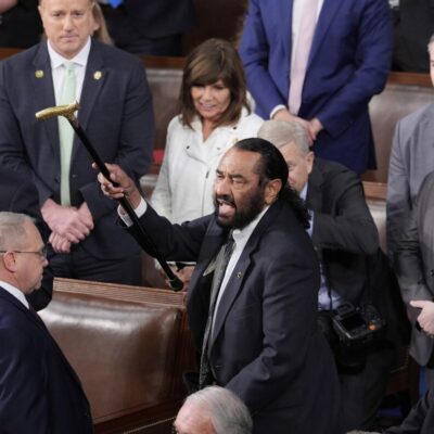 starting-with-rep.-al-green,-democrats-protest-against-trump’s-speech-to-congress