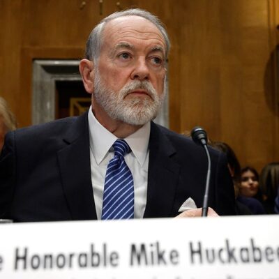 anti-israel-protesters-interrupt-huckabee-hearing,-attack-trump-nominee’s-faith